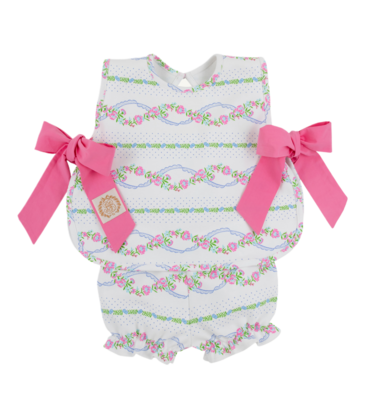 The Beaufort Bonnet Company TBBC Talbott Tie Side - Garrison Garlands/Winter Park Pink