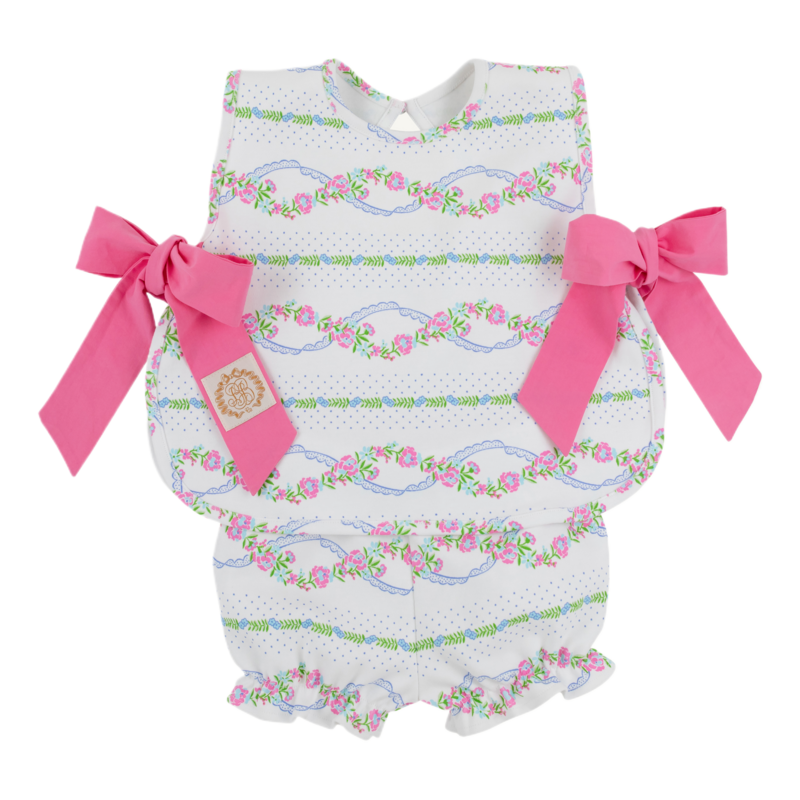 The Beaufort Bonnet Company TBBC Talbott Tie Side - Garrison Garlands/Winter Park Pink