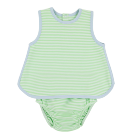 The Beaufort Bonnet Company TBBC Stevie Set - Lexington Lime Stripe/Buckhead Blue