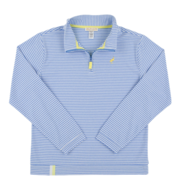 The Beaufort Bonnet Company TBBC Prepletic Hayword Half Zip - Barbados Blue Stripe/Self