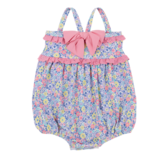 The Beaufort Bonnet Company TBBC St. Bart's Bubble Bathing Suit - Briar Patch Petals/Hamptons Hot Pink