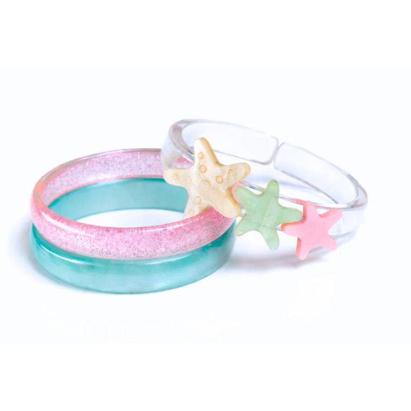 Lilies & Roses Starfish Blue & Pink Bangles