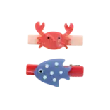 Lilies & Roses Ocean Friends Crab Hair Clips