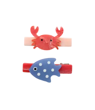 Lilies & Roses Ocean Friends Crab Hair Clips