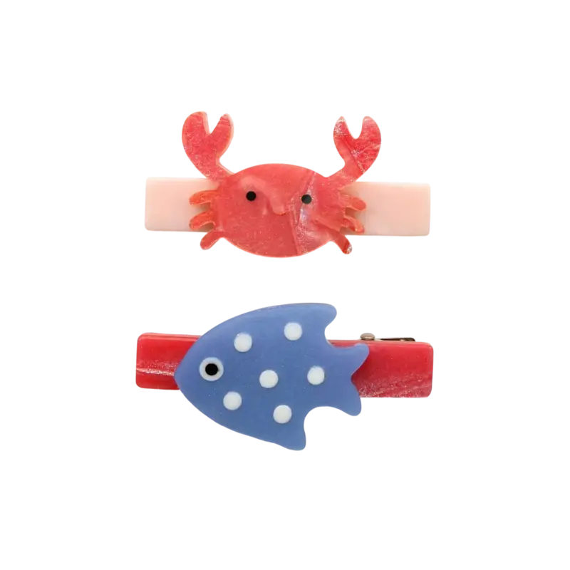 Lilies & Roses Ocean Friends Crab Hair Clips
