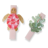 Lilies & Roses Sea Turtle Pink Hair Clips