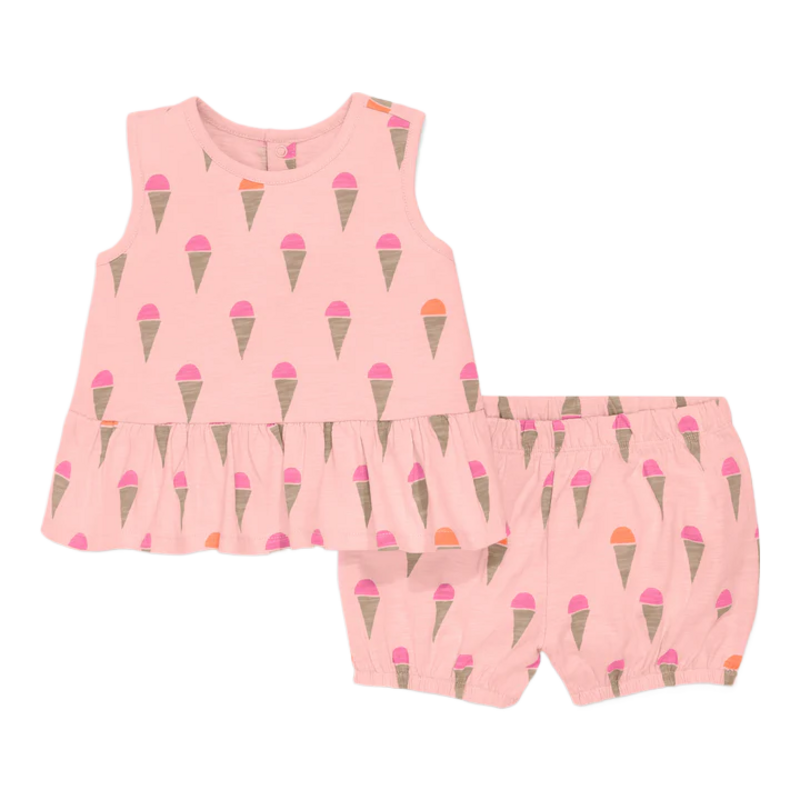 Primary Primary Ice Cream Cones Tank & Shorts Set