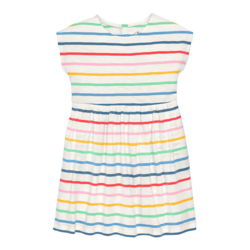Primary Primary Rainbow Stripe Backyard Dress
