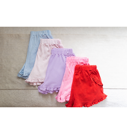 James & Lottie James & Lottie Kinley Ruffle Shorts - Bubblegum Pink