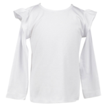 The Proper Peony *Pre-Order* The Proper Peony LS White Flutter Sleeve Shirt