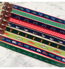 Baseball on Navy Belt