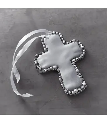 Beatriz Ball Pearl Cross Ornament