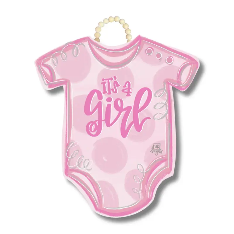 DK Designs It’s a Girl Onesie Door Hanger