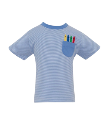 Claire & Charlie Claire & Charlie Crayon Pocket T-Shirt