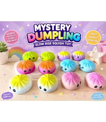 Novelty Brands Fun Doh Slow Rise Mystery Dumpling Squish Toy