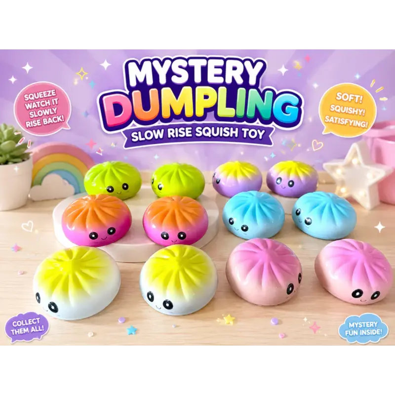 Novelty Brands Fun Doh Slow Rise Mystery Dumpling Squish Toy