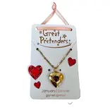 Great Pretenders Great Pretenders Birthstone Heart Locket Necklace