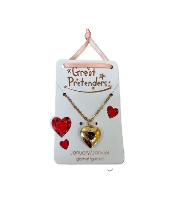 Great Pretenders Great Pretenders Birthstone Heart Locket Necklace