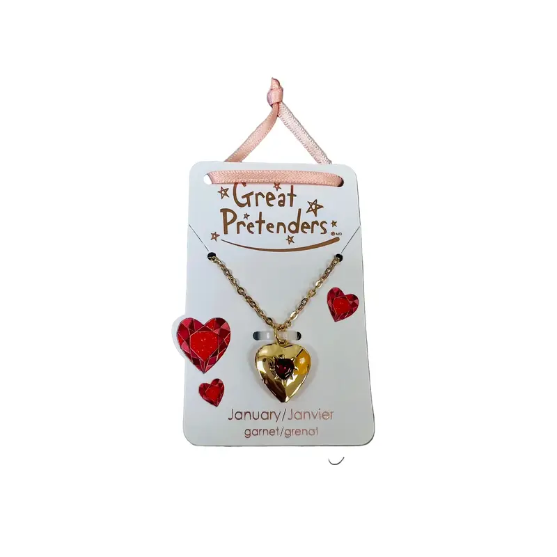 Great Pretenders Great Pretenders Birthstone Heart Locket Necklace