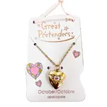 Great Pretenders Great Pretenders Birthstone Heart Locket Necklace