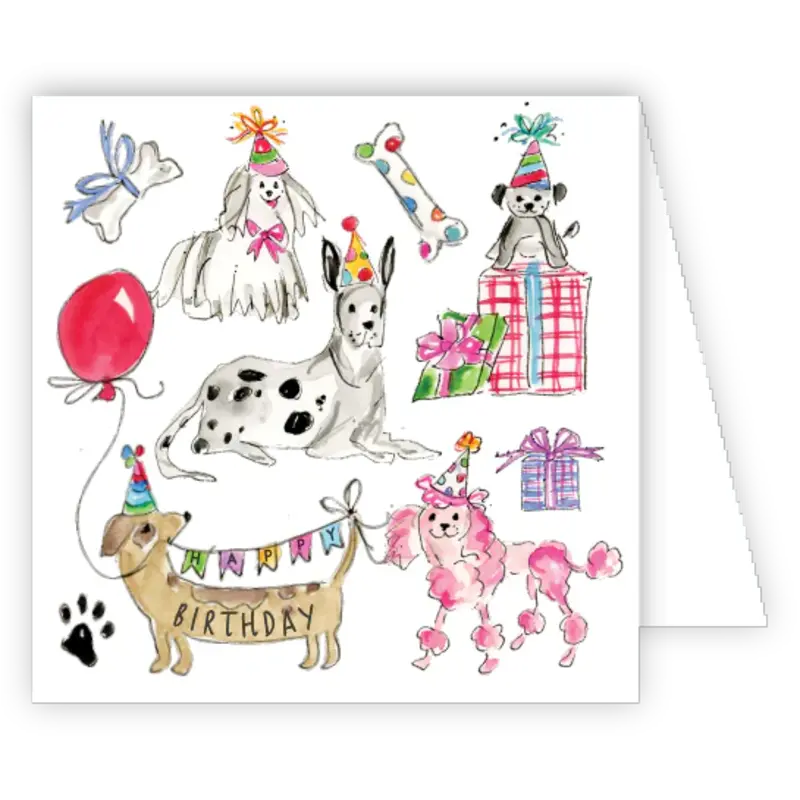 RoseanneBeck Collections Party Pooches Enclosure Card