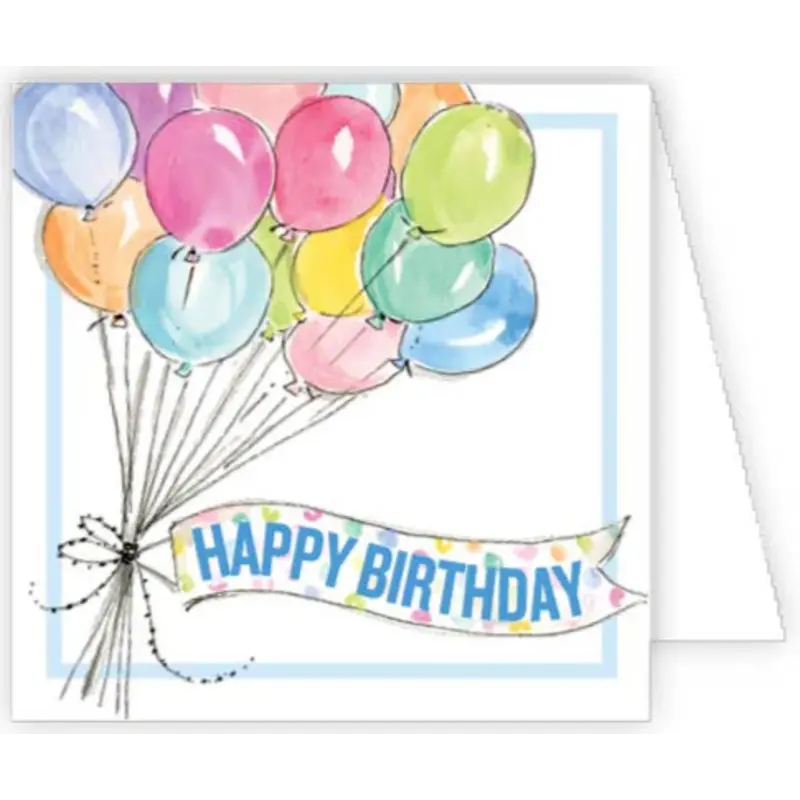 RoseanneBeck Collections Happy Birthday Bunch of Balloons Enclosure Card