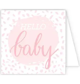 RoseanneBeck Collections Hello Baby Pink Confetti Enclosure Card