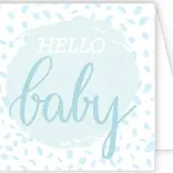RoseanneBeck Collections Hello Baby Blue Confetti Enclosure Card