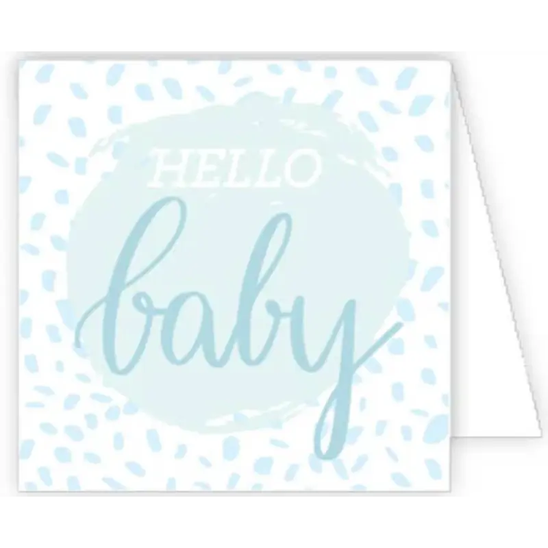 RoseanneBeck Collections Hello Baby Blue Confetti Enclosure Card