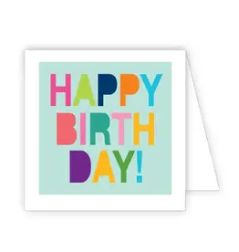 RoseanneBeck Collections Happy Birthday Colorful Block Enclosure Card