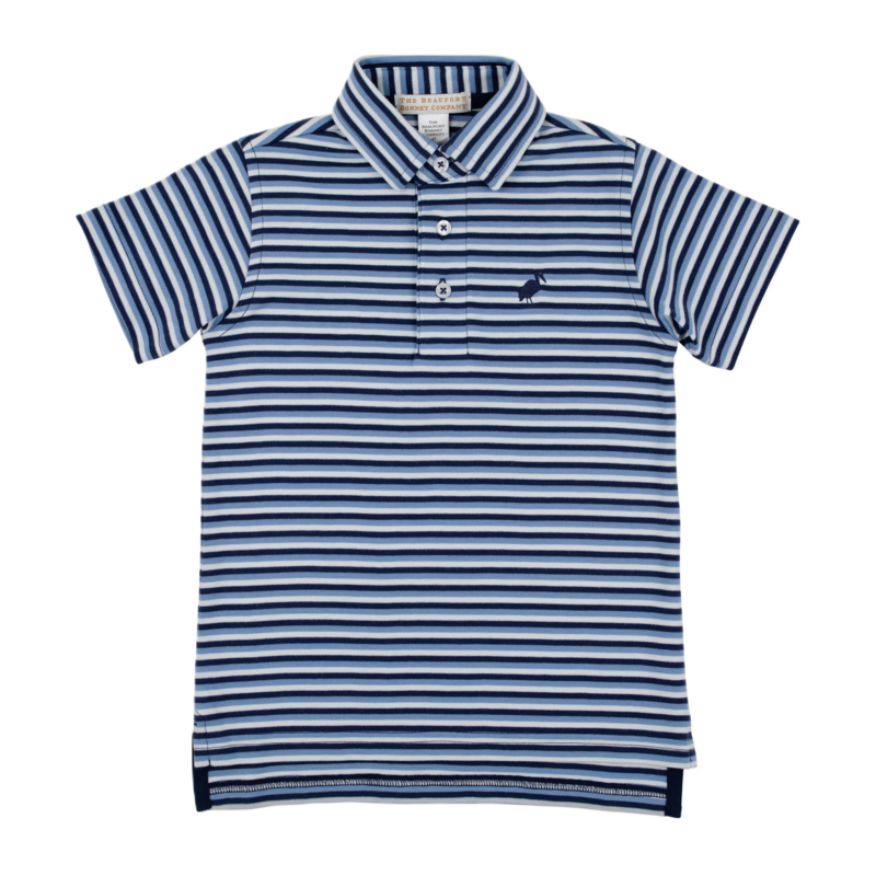 The Beaufort Bonnet Company TBBC Prim & Proper Polo - Sumner County Stripe BB/NN