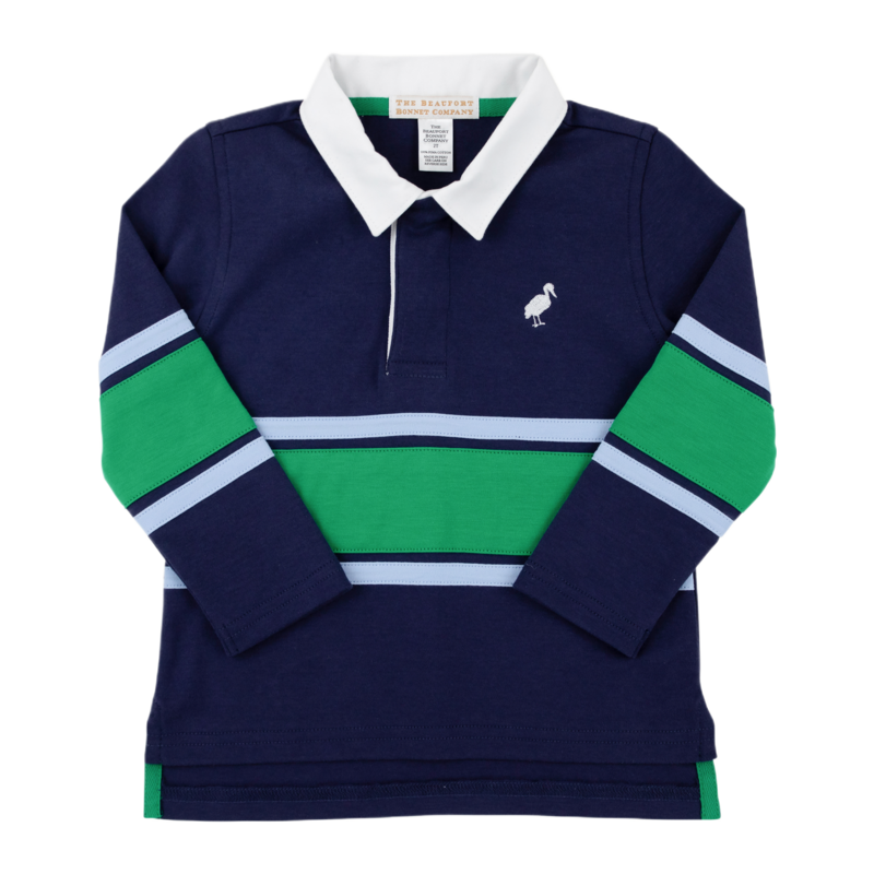 The Beaufort Bonnet Company TBBC Rollins Rugby Shirt - NN/BSB/KKG