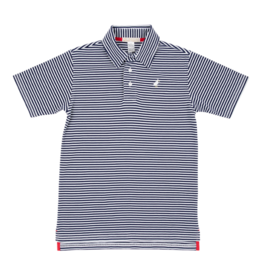 The Beaufort Bonnet Company TBBC Prim & Proper Polo - Nantucket Navy Stripe
