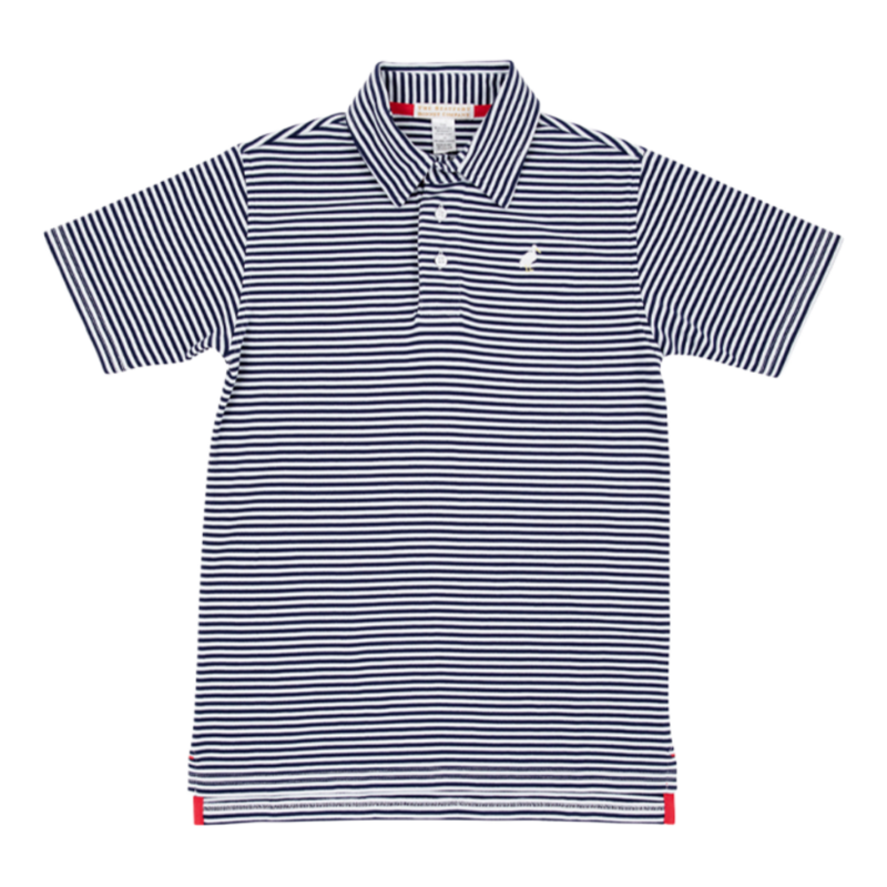 The Beaufort Bonnet Company TBBC Prim & Proper Polo - Nantucket Navy Stripe