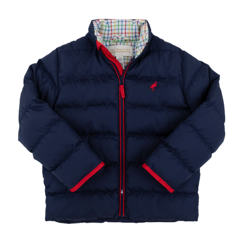 The Beaufort Bonnet Company TBBC Cooper Coat - Nantucket Navy/Richmond Red