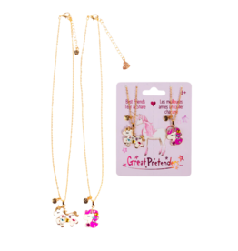 Great Pretenders Great Pretenders Bejewelled Unicorns Tear & Share Necklace
