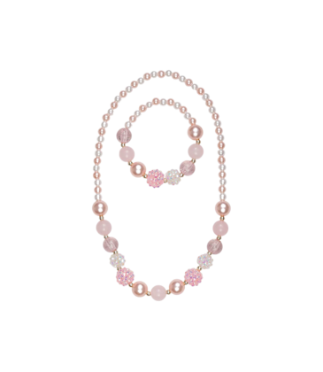 Great Pretenders Great Pretenders Pinky Pearl Necklace & Bracelet Set