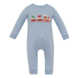 Claire & Charlie Claire & Charlie Gingerbread Train Long Romper