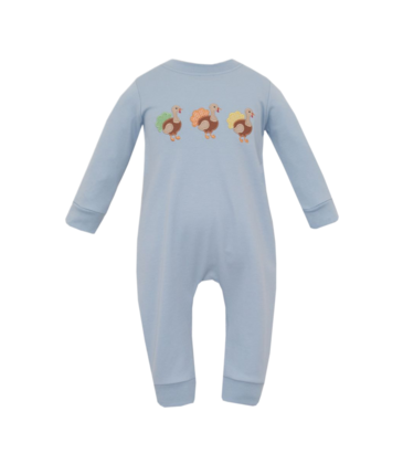 Claire & Charlie Claire & Charlie Turkey Trio Long Romper