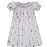 Claire & Charlie Claire & Charlie Nutcracker Print Bishop Dress