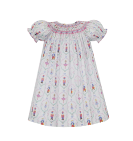 Claire & Charlie Claire & Charlie Nutcracker Print Bishop Dress