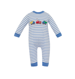 Claire & Charlie Claire & Charlie Rescue & Roadwork Trucks Long Romper