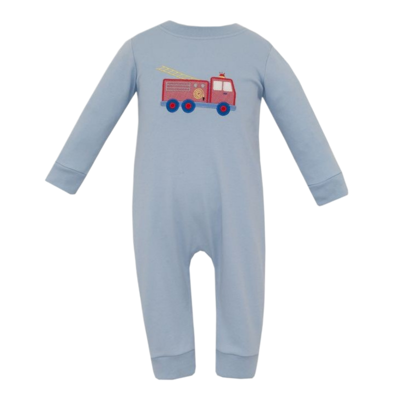 Claire & Charlie Claire & Charlie Firetruck Long Romper