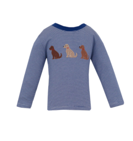 Claire & Charlie Claire & Charlie Labrador Navy Stripe T-Shirt
