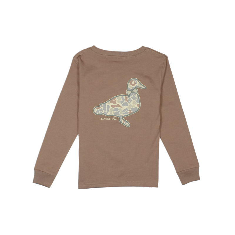 Properly Tied Properly Tied Walnut LS Tee - Field Camo Logo