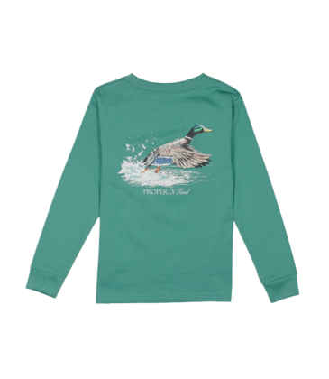 Properly Tied Properly Tied Teal LS Tee - Lift Off