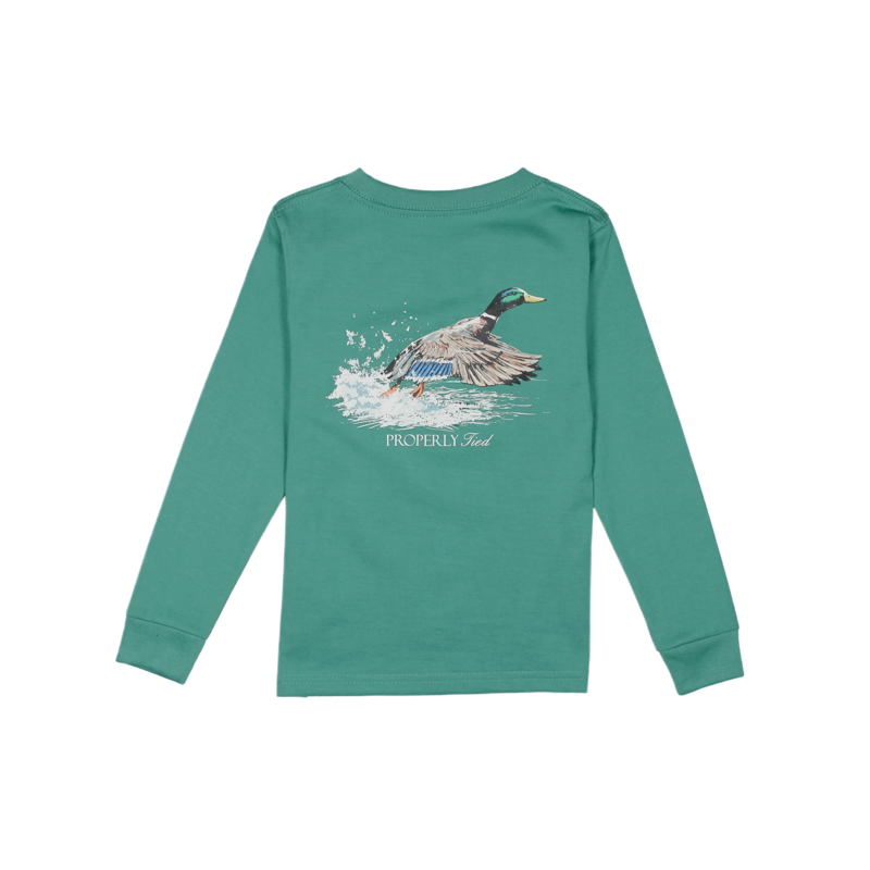 Properly Tied Properly Tied Teal LS Tee - Lift Off