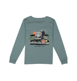 Properly Tied Properly Tied Steel Blue LS Tee - Gone Fishin'