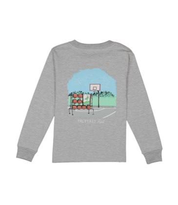 Properly Tied Properly Tied Light Heather Grey LS Tee - Basketball