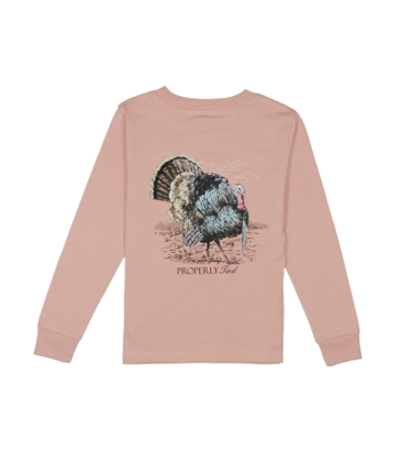 Properly Tied Properly Tied Peach LS Tee - Gobbler